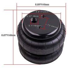 Load image into Gallery viewer, Standard pneumatic luchtvering paar 2500 lb 1/2 "NPT Single port Universal
