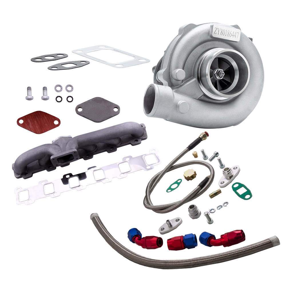 T04E Turbo and Oil Line and Manifold Kit suitable for Nissan Patrol Safari Y60 Y61 TD42 TB42