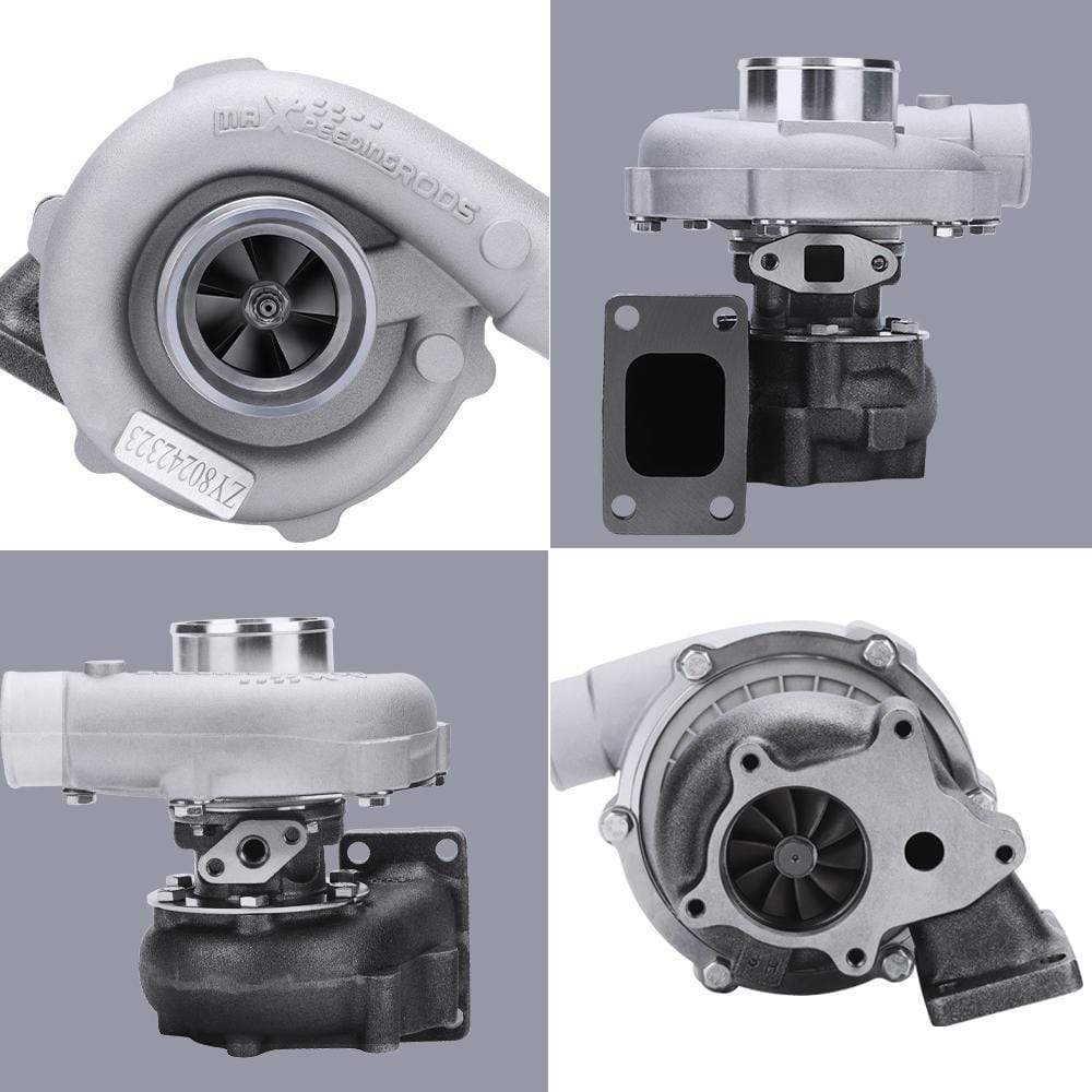 Universal Turbo+Downpipe for T3T4 T04E T3 T4 A/R .63 Oil-Cooled Turbo