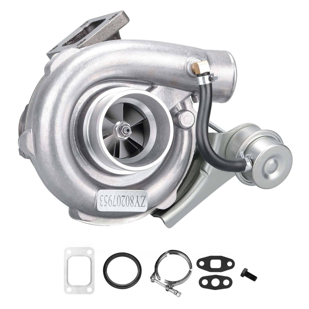 Universal turbo T3/T4 T04E V-band A/R 0.63 internal wastegate up to 420 hp compatible with Audi VW 1.8T VR6