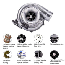 Load image into Gallery viewer, Universal T70 Turbo A/R 0.7 0.82 T3 V-band Flange suitable for Audi VW 1.8L-3.0L engines