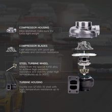 Load image into Gallery viewer, Universal T70 Turbo A/R 0.7 0.82 T3 V-band Flange suitable for Audi VW 1.8L-3.0L engines