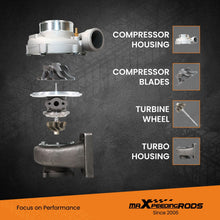 Load image into Gallery viewer, Voor GT35 GT3582 Turbo geschikt voor Charger T3 AR.70/63 Anti-Surge Compressor Turbo Lager