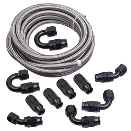 AN-10 Reusable Swivel Hose End Nylon and Roestvrij staal Braided 20FT Fuel Line