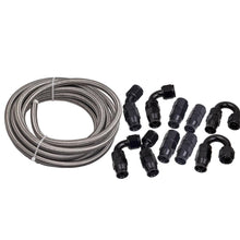 Load image into Gallery viewer, 11 stuks AN-8 AN8 Roestvrij staal 20FT Fuel Line Hose End Fitting Kit