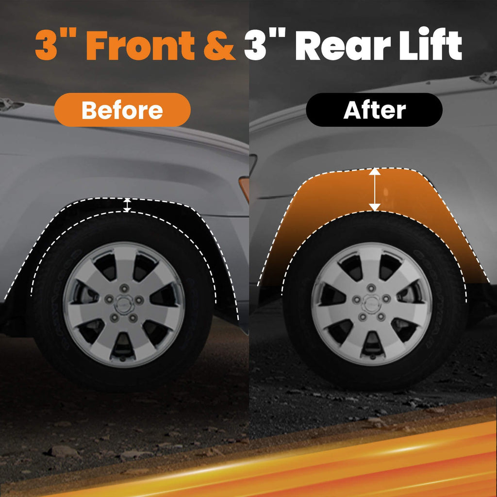 3" Front 3" Rear Body Lift Kit suitable for Chevrolet Silverado 1500 2WD/4WD 2007-2013