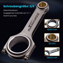Load image into Gallery viewer, 4 Pieces Conrods ARP 2000 suitable for Fiat Uno Punto GT 1.4 H-beam Connecting Rods