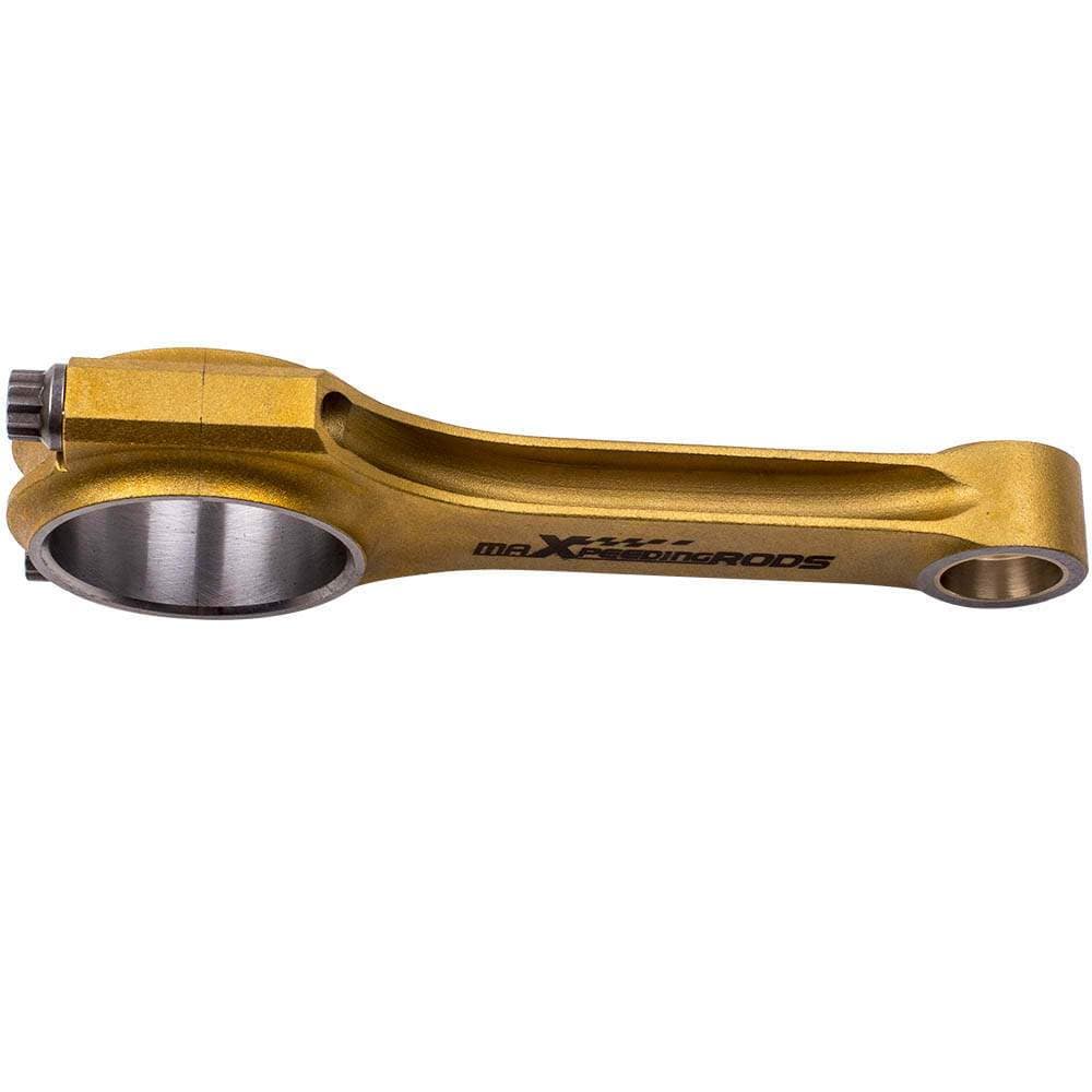Forged connecting rods H-beam set of 2 for Fiat 500 old model 2-cylinder | 130 mm, titanized, ARP 2000 bolts