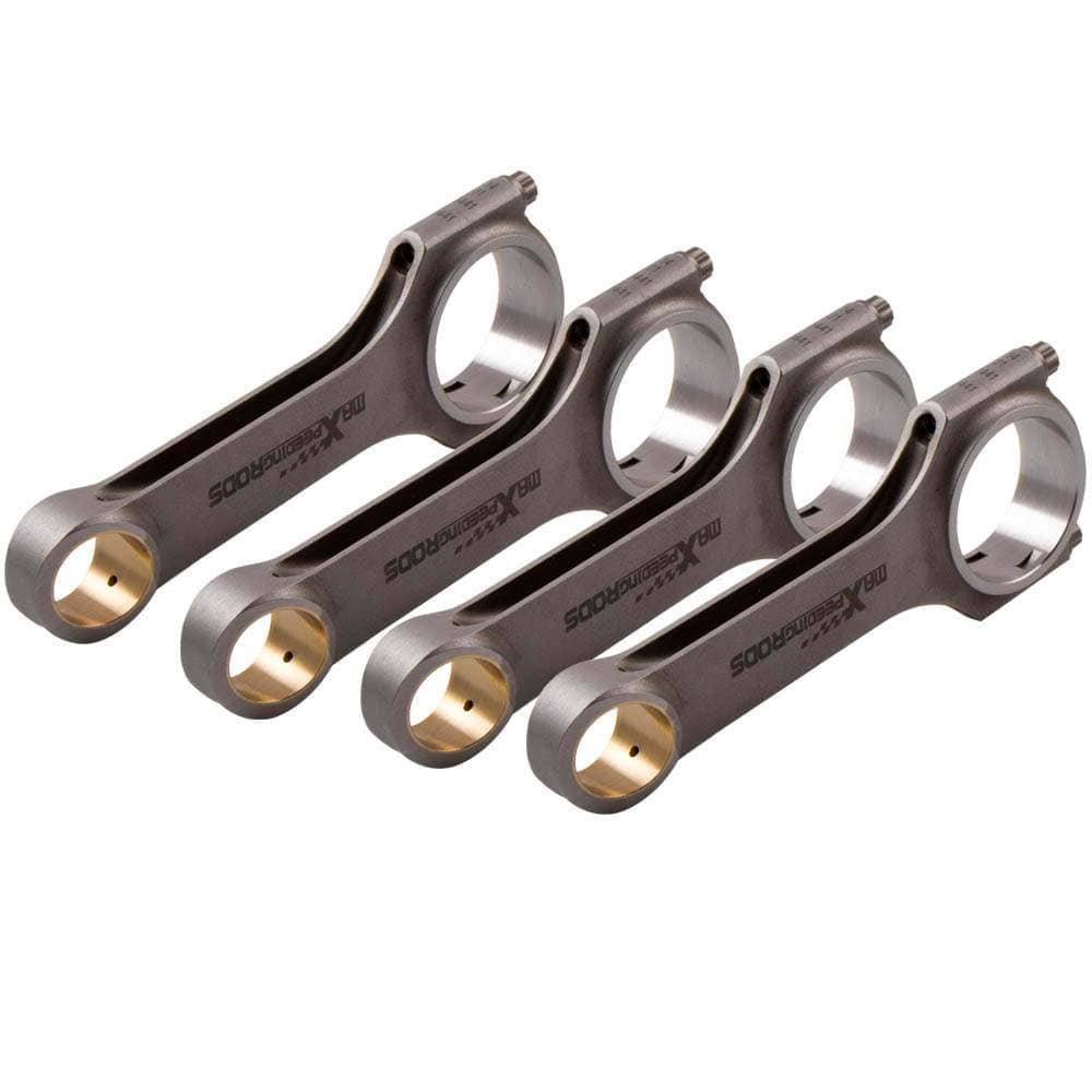 Forged connecting rods H-beam set of 4 for Ford X-Flow / Lotus Twin Cam BDA | 132.84 mm, ARP 2000 bolts
