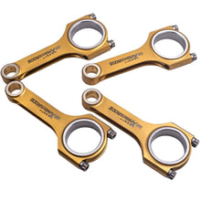 Load image into Gallery viewer, Titanized connecting rods set of 4 for Honda D16 SOHC VTEC (Civic, CRX, Del Sol) | 137 mm, ARP 2000 bolts