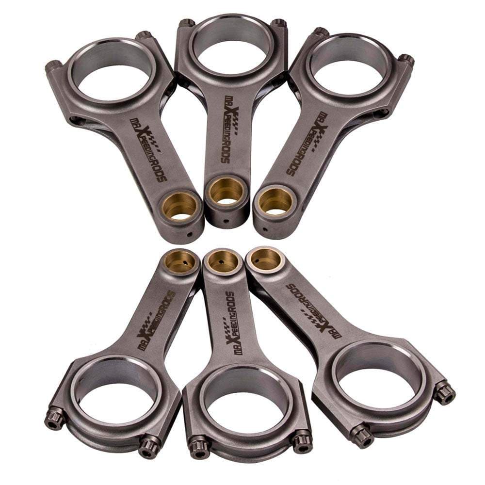 Forged connecting rods H-beam set of 6 for Toyota 1JZ-GTE 1JZ-GE (Supra JZA70, Mark II, Crown) | 125.25 mm, ARP 2000 bolts