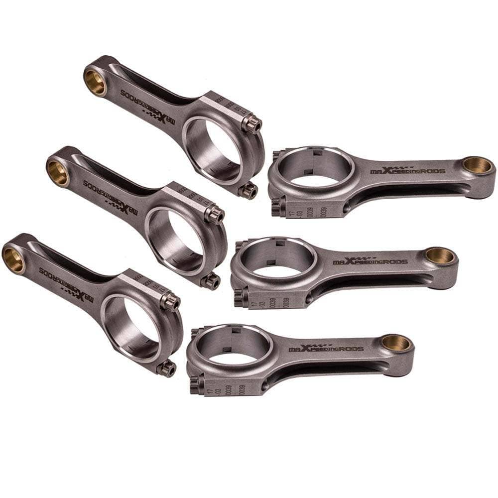 Forged connecting rods H-beam set of 6 for Toyota 1JZ-GTE 1JZ-GE (Supra JZA70, Mark II, Crown) | 125.25 mm, ARP 2000 bolts