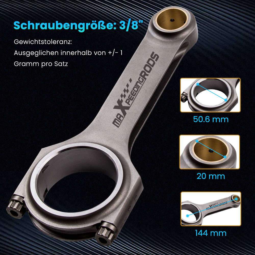 H-Beam Connecting Rods Suitable for Audi RS2 S2 S4 3B RR AAN 2.2L Turbo 5cyl ARP