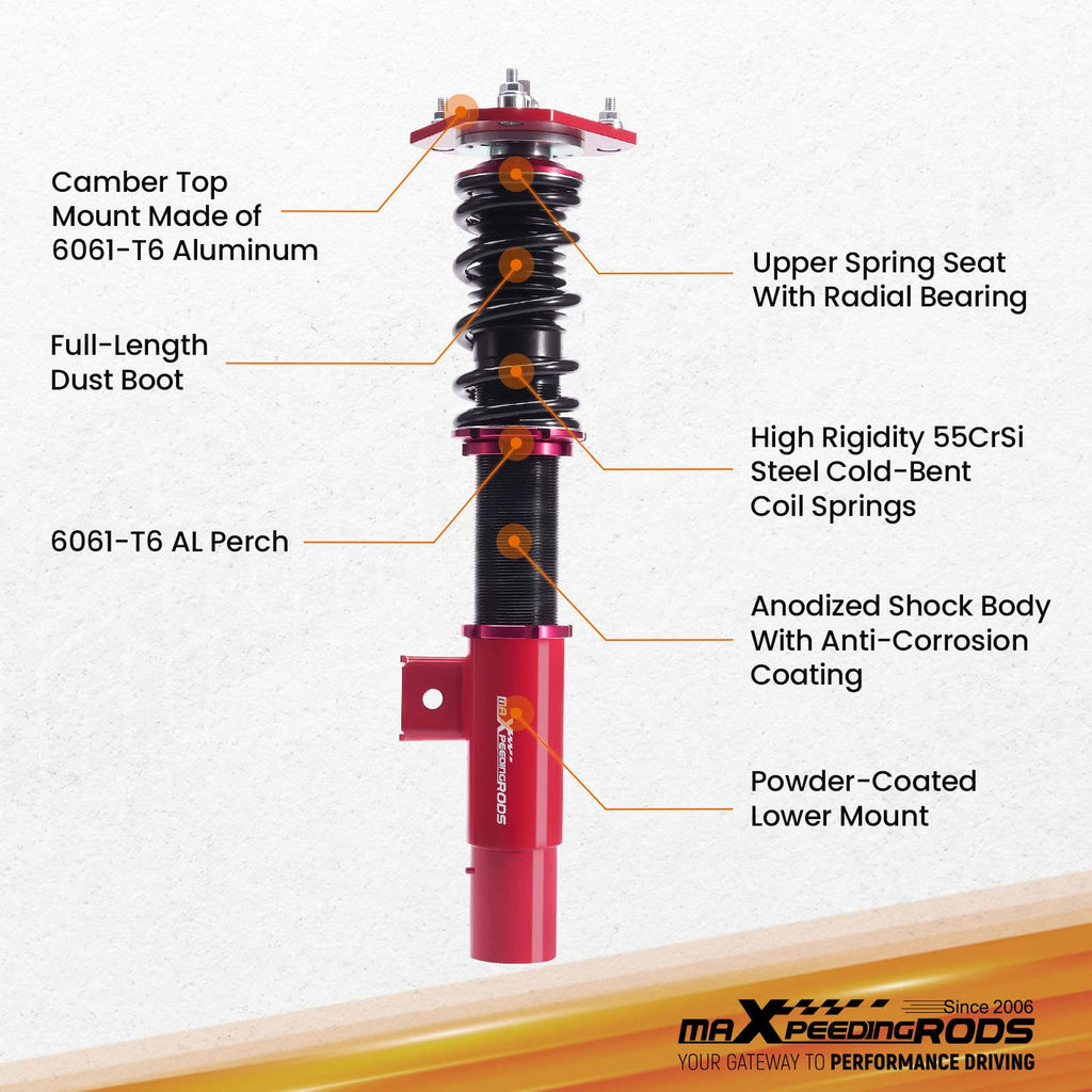 Coilover Shock Absorbers suitable for VW Golf 5 Golf 6 2003-2012 GTI, DTI