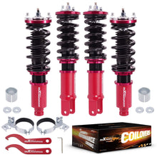 Load image into Gallery viewer, Schroefset geschikt voor Honda Civic CR-X EG 1988-1995 dempingsverstelbaar rood