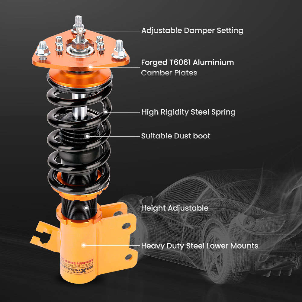 Adjustable Front Damper Coilover Kit suitable for Nissan S13 Silvia 200SX 89-93