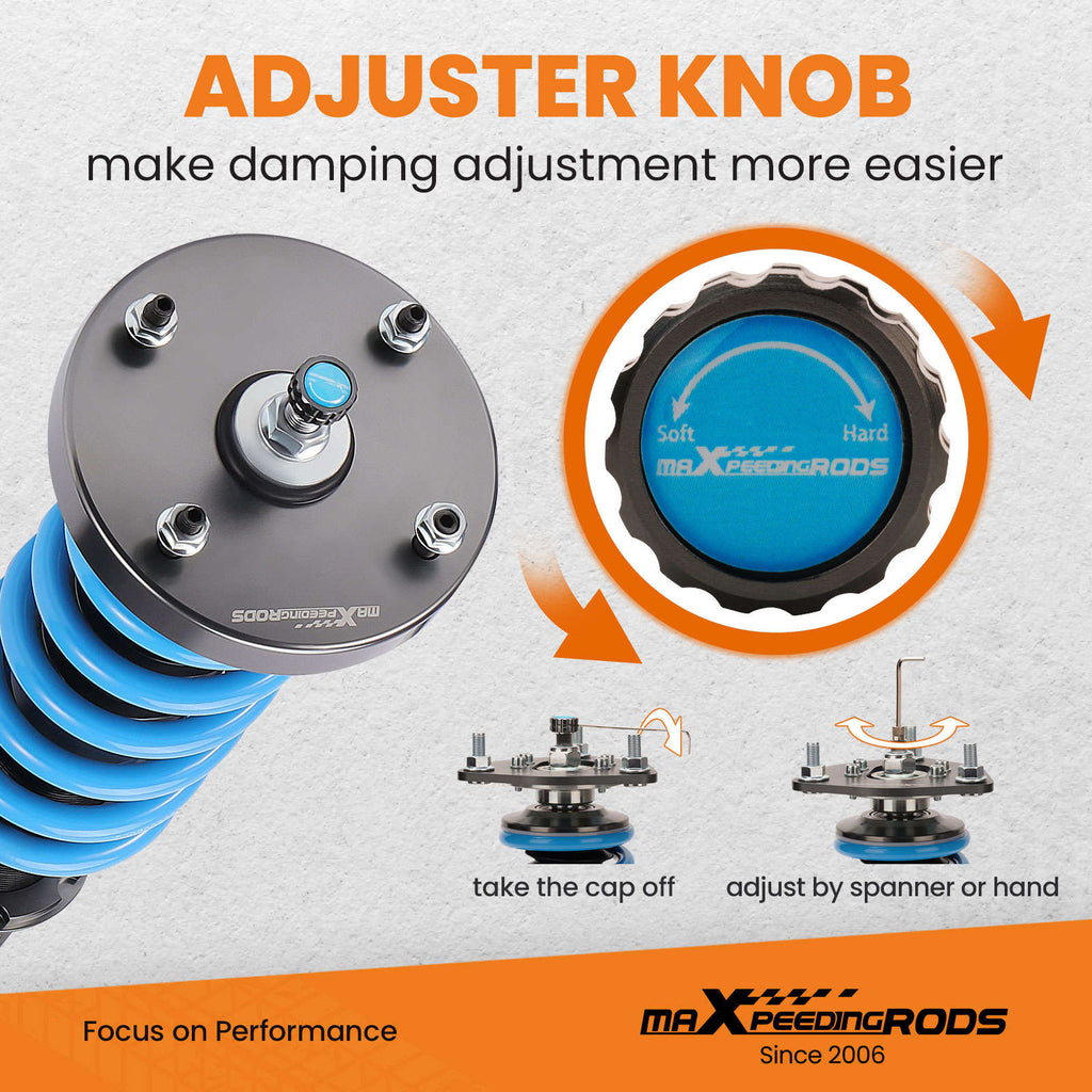 24-Step Adjustable Coilover Suspension Kit for Jaguar XJ X350 XJ8 XJR 2003-2009 Shock Absorber