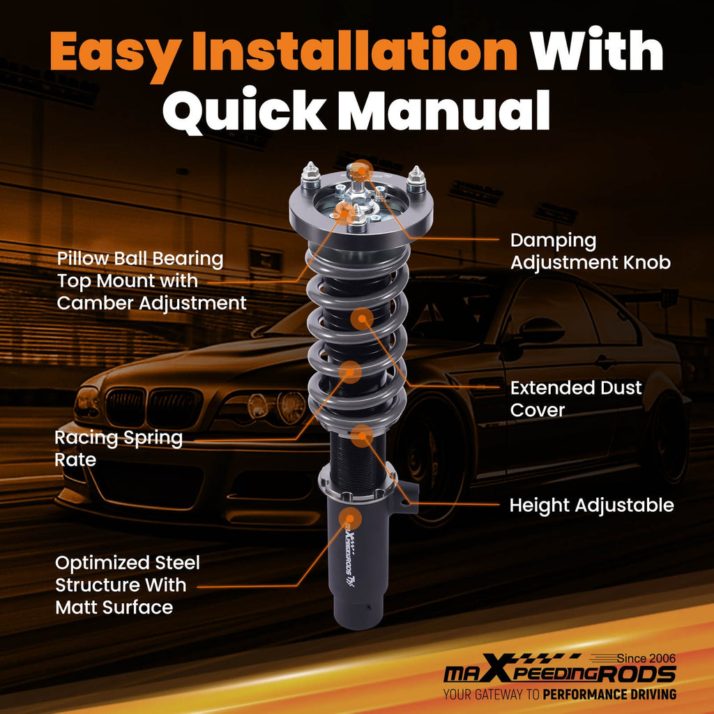 Chassis Coilover Kit suitable for BMW 3 Series E90-E93 25-75mm Lowering 2004-2013