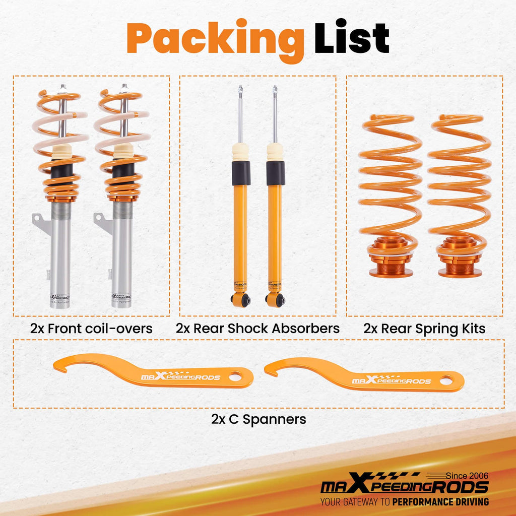 Coilover suspension kit suitable for Audi A3 Sportback (8YA) 11/2019-Hatchback suitable for FWD