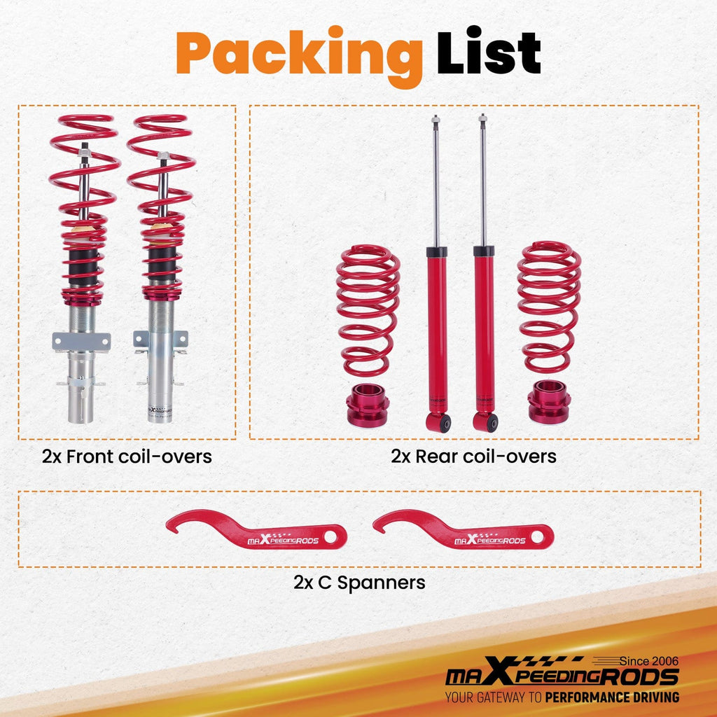 Gewinde-Fahrwerk voor VW Polo 9N 9N2 9N3 + Fox schroefset Coilover bobina Tieferlegung