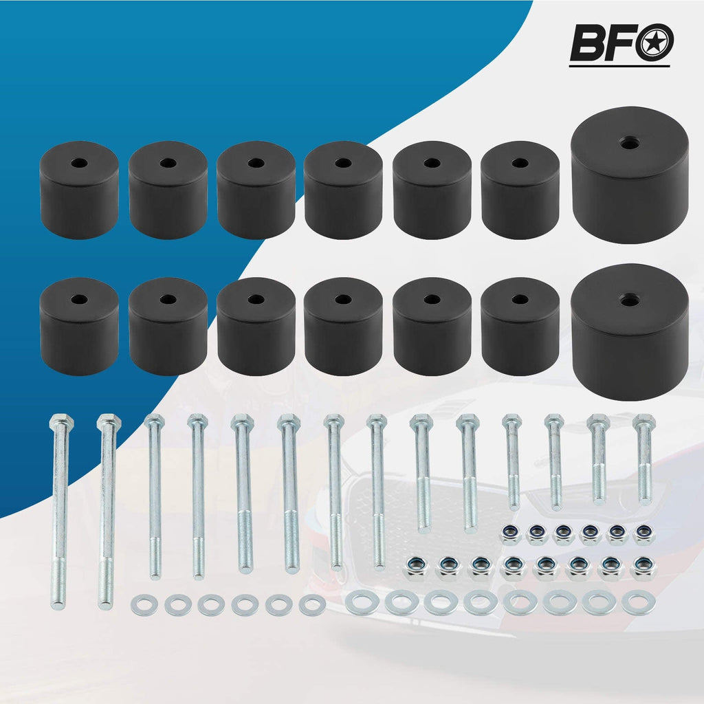 50mm Body Lift Kit Blocks Bolts suitable for Nissan Navara D22 Dual Cab w/ Tub 2 inch