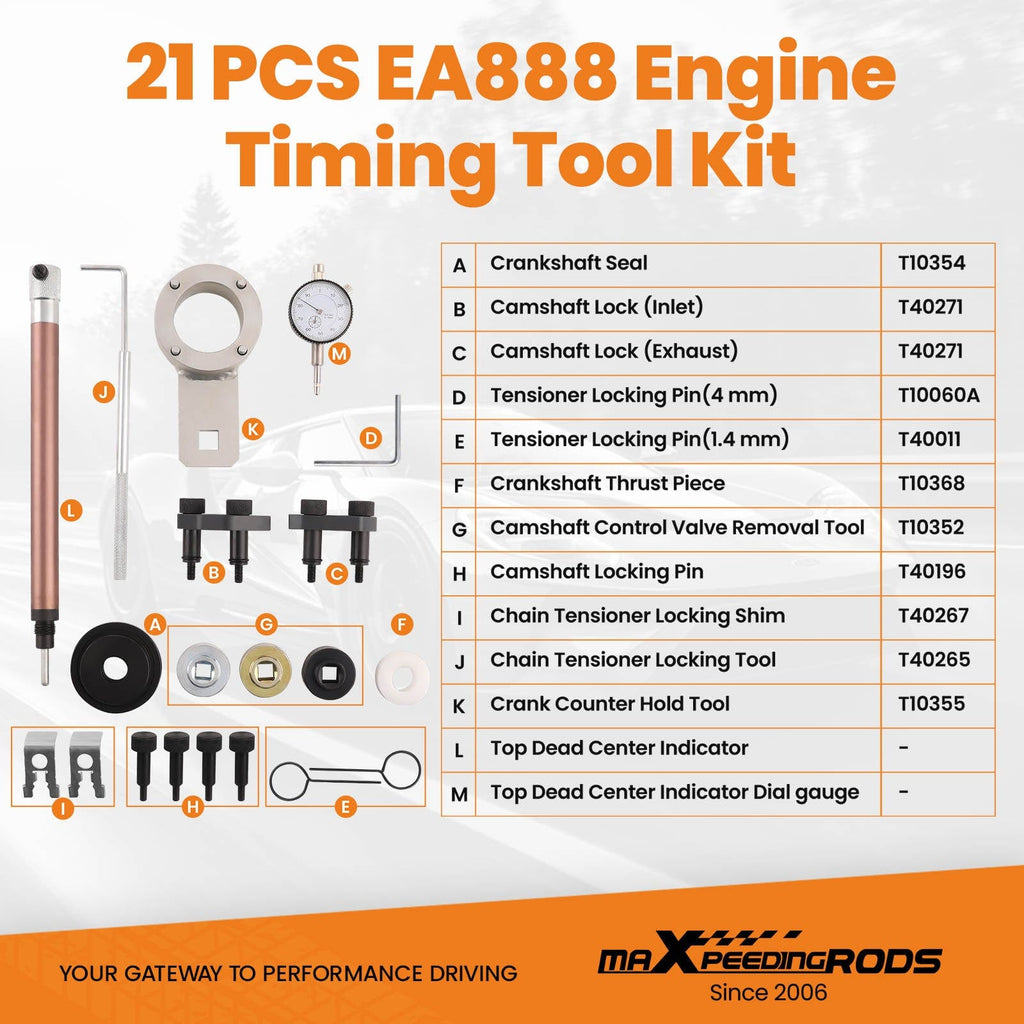 Engine Timing Tool suitable for Audi VW Seat Skoda A5 A6 GTI VAG 1.8 TFSI 2.0 TFSI