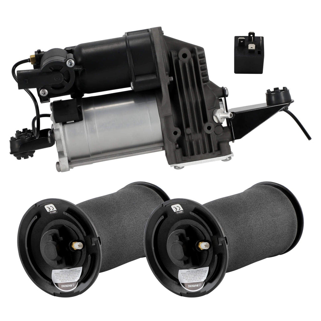 Air Compressor Pump 2 Rear Air Suspension Bellows Kit suitable for BMW 5 Touring E61