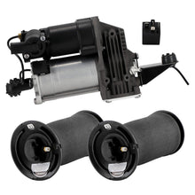 Load image into Gallery viewer, Air Compressor Pump 2 Rear Air Suspension Bellows Kit suitable for BMW 5 Touring E61