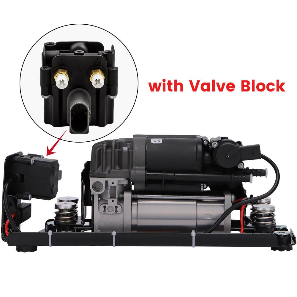 Air Suspension Compressor + Valve + Bracket suitable for BMW 5 7 F01 F02 F03 F07 F11