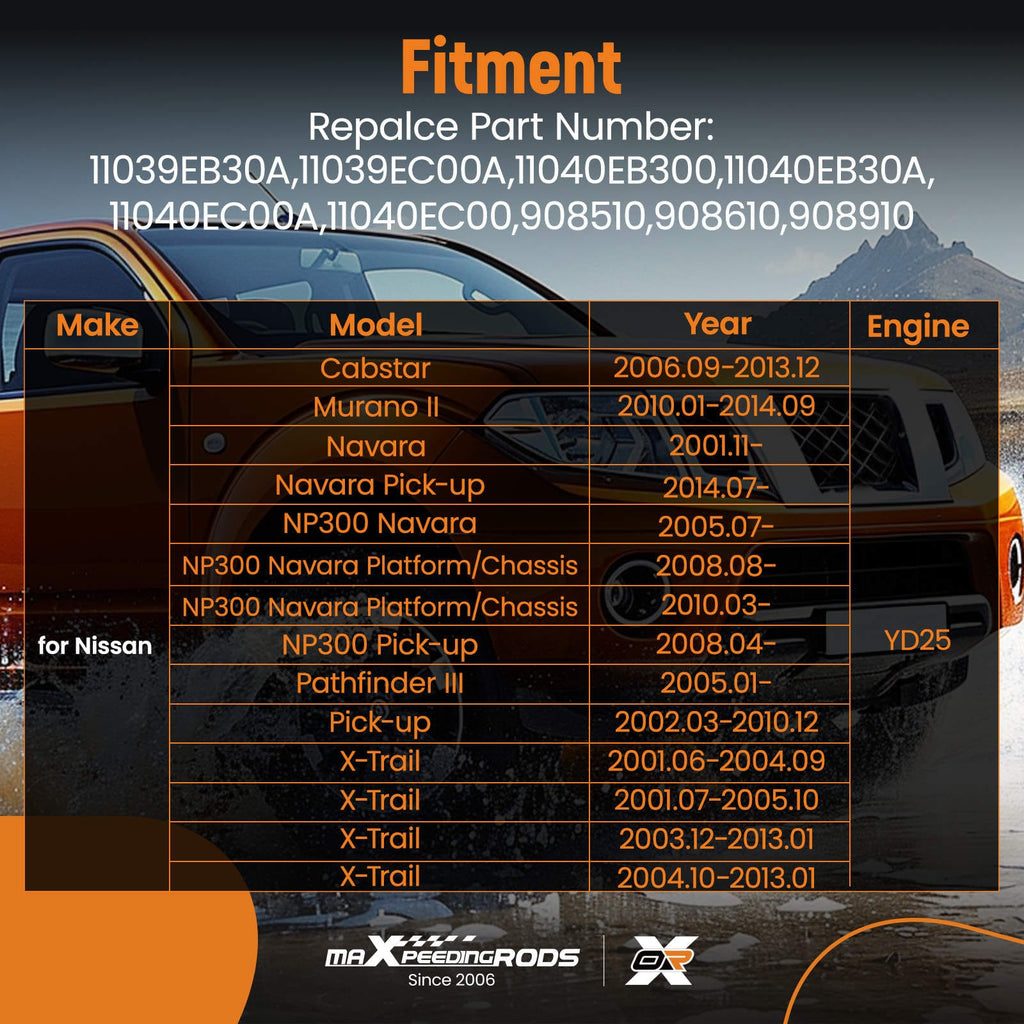 Cylinder head complete suitable for Nissan NP300 Navara Pick-up suitable for Cabstar 2.5L YD25DDTi