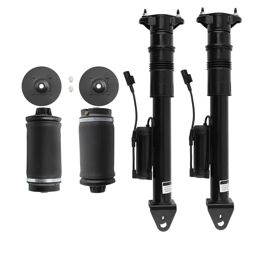 Rear 2x Shock Absorbers + 2x Air Suspension suitable for Mercedes GL ML Class X164