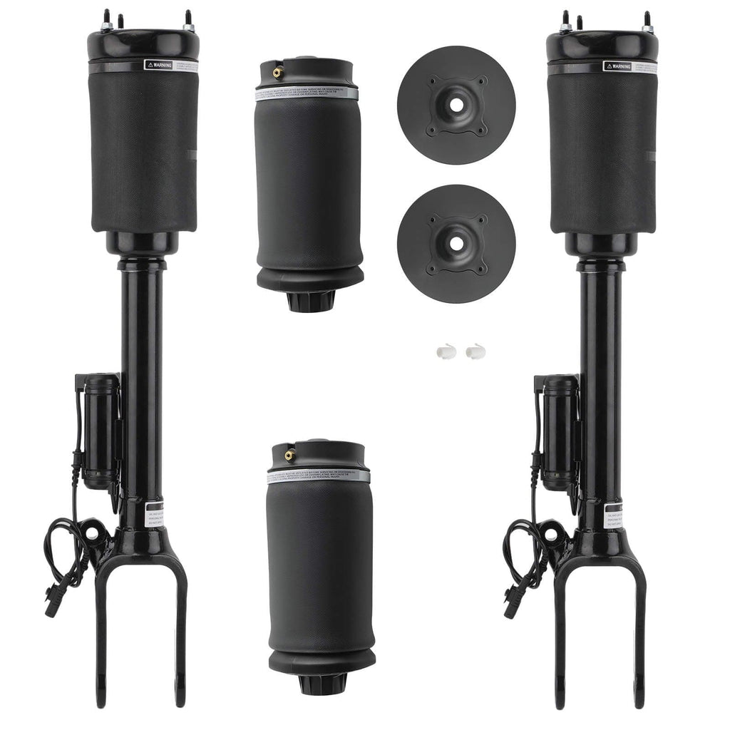 2x Rear Air Spring + 2x Front Shock Absorber suitable for Mercedes GL ML X164 W164 with ADS