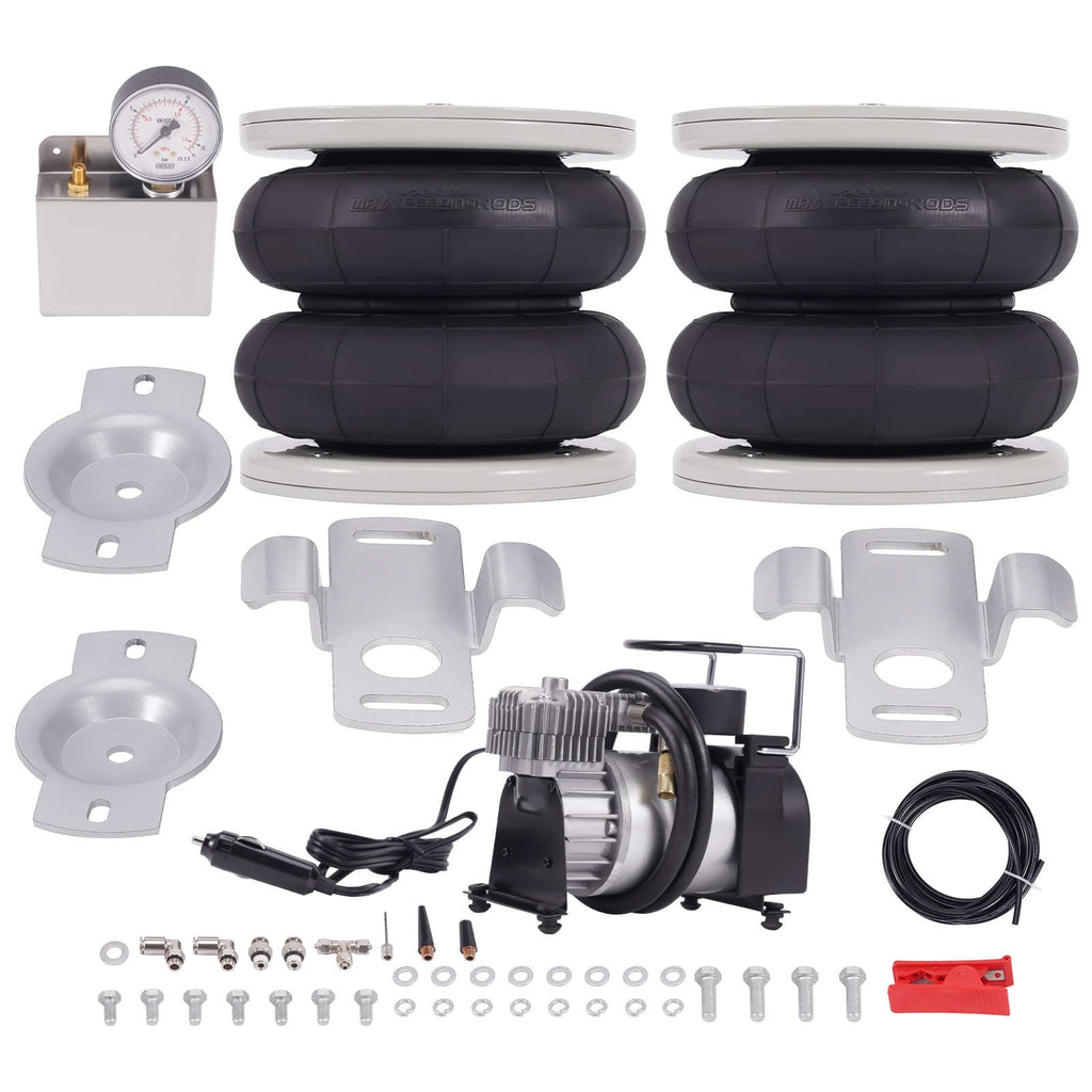 2x Rear Air Suspension + 12V Compressor Kit suitable for Fiat Ducato suitable for Peugeot Boxer 1994-