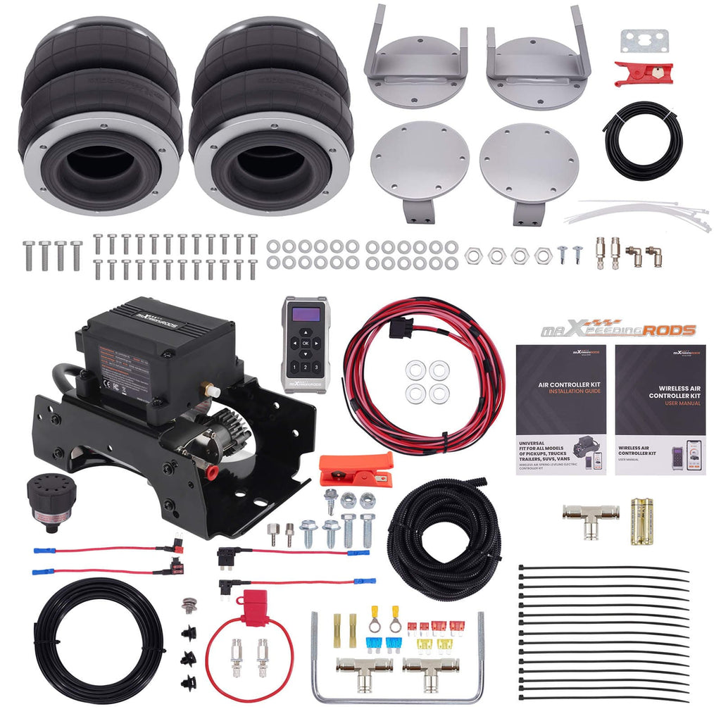 Rear Air Suspension + Wireless Compressor Controller Kit suitable for Toyota Hilux 4WD 2015-
