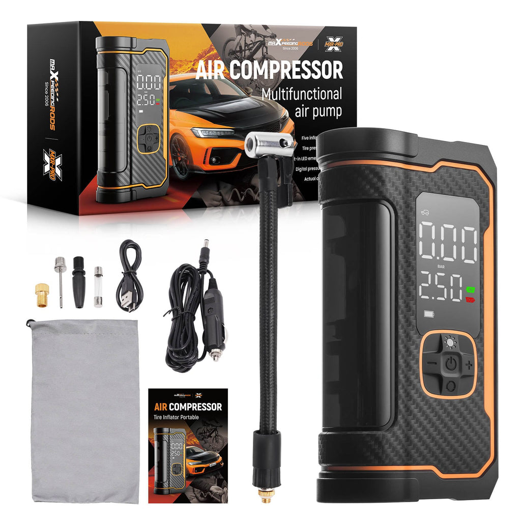 Tire Inflator Portable Car Tire Compressor + suitable for Pressure Gauge