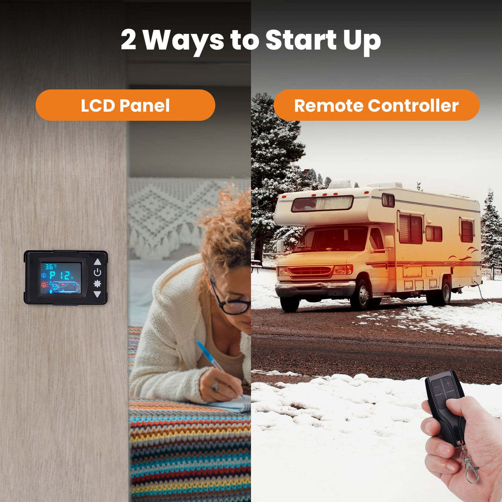 12V 5KW Diesel Air Heater 2KW~5KW LCD Remote Control Caravan Motorhome Trucks