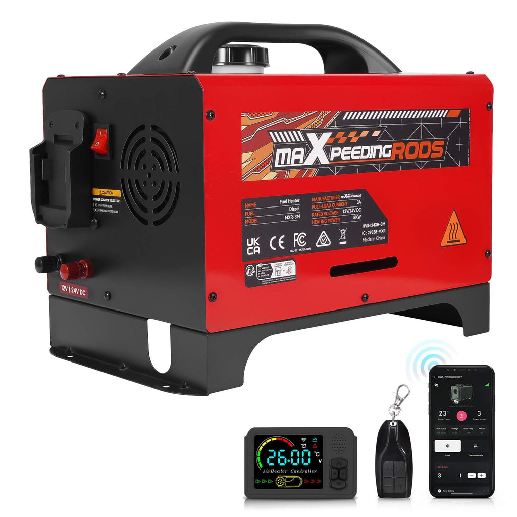 8KW 12V 24V Diesel Parking Heater with App LCD Remote Control + Wireless Start