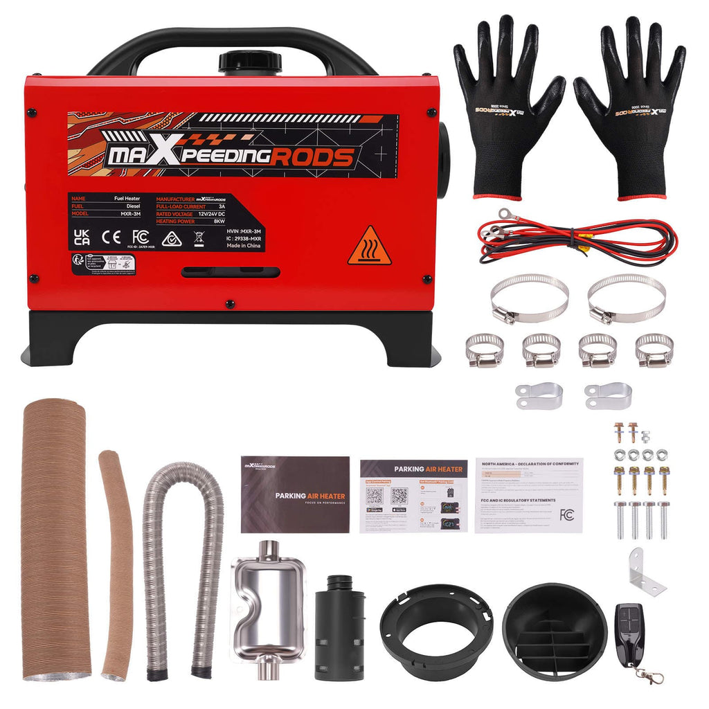 8KW 12V 24V Diesel Parking Heater with App LCD Remote Control + Wireless Start