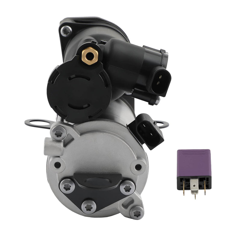 Air suspension compressor with relay for Mercedes GL X166, M-Class W166 2011-2016, GLE W166 2015-2016 | A1663200104 A1663200204