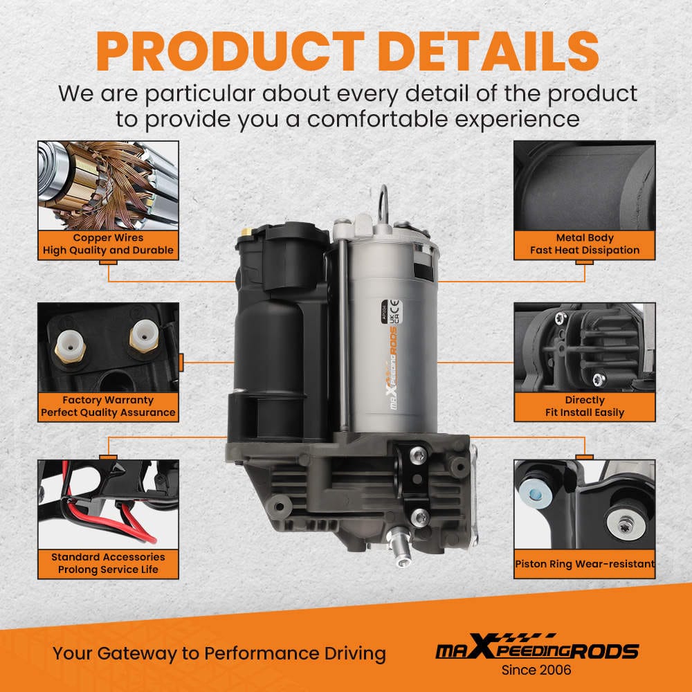 Compressor suitable for Mercedes ML-Class W166 1663200104 Air Suspension Level Control