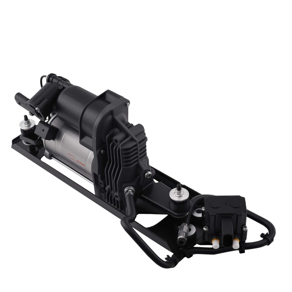 Air suspension compressor with bracket + valve block suitable for BMW 5 E61