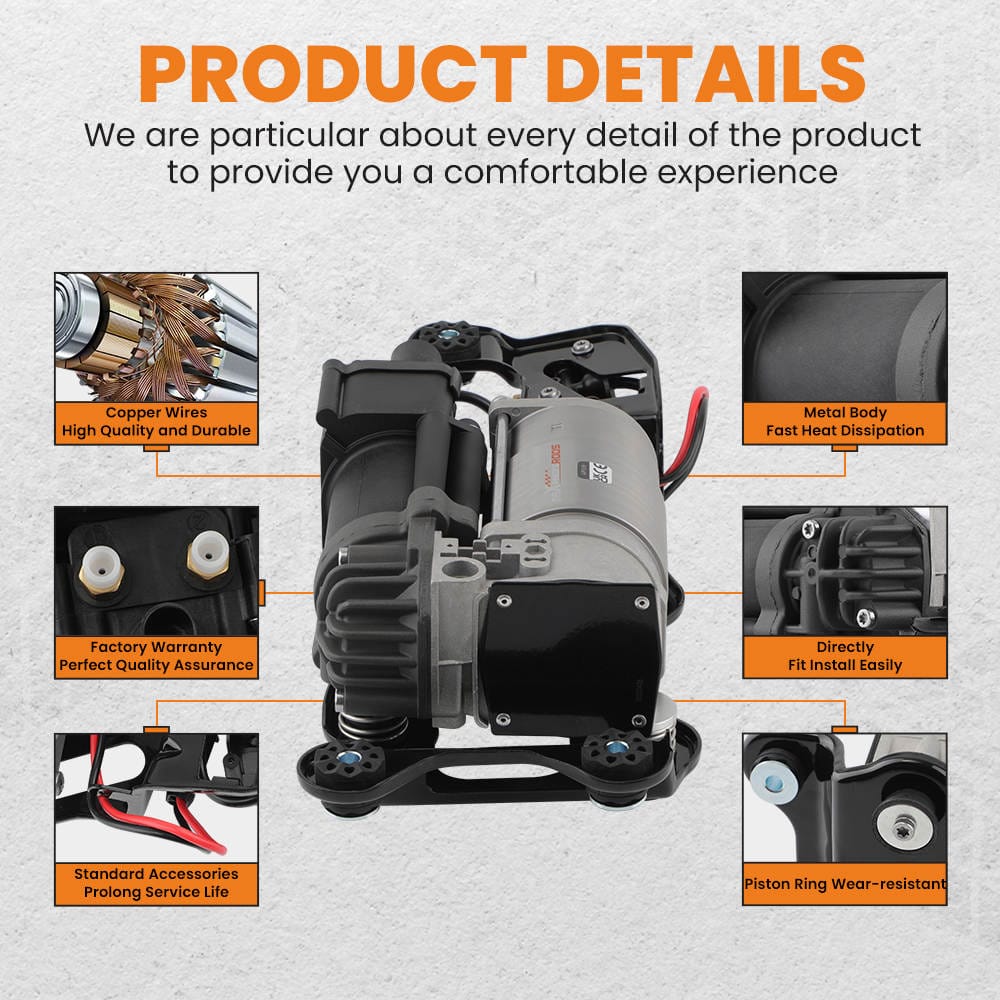 Air Suspension Compressor Pump suitable for BMW X5 F15 X6 F16 W/ Bracket