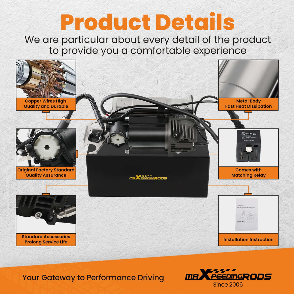 Compressor Air Suspension with Valve Block suitable for VW Touareg 7L suitable for Porsche Cayenne 9PA