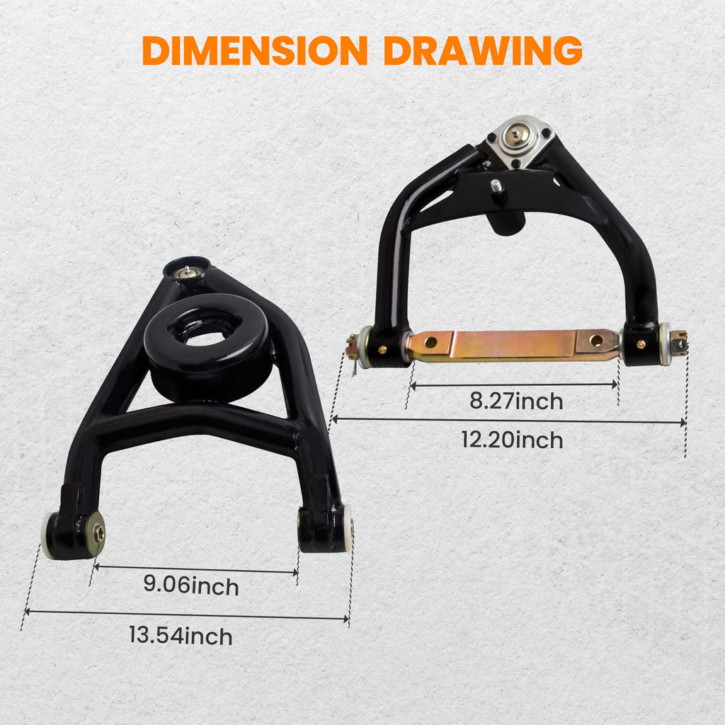 Fits 64-72 Chevy Chevelle A Body Heavy Duty Tubular Upper Lower Control Arms Suspension Arms