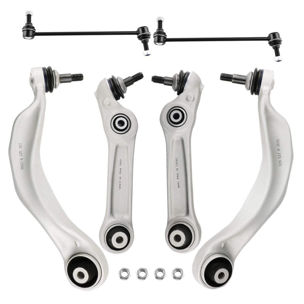6-piece FRONT SUSPENSION LOWER CONTROL ARM KIT suitable for BMW 5/6-SERIES