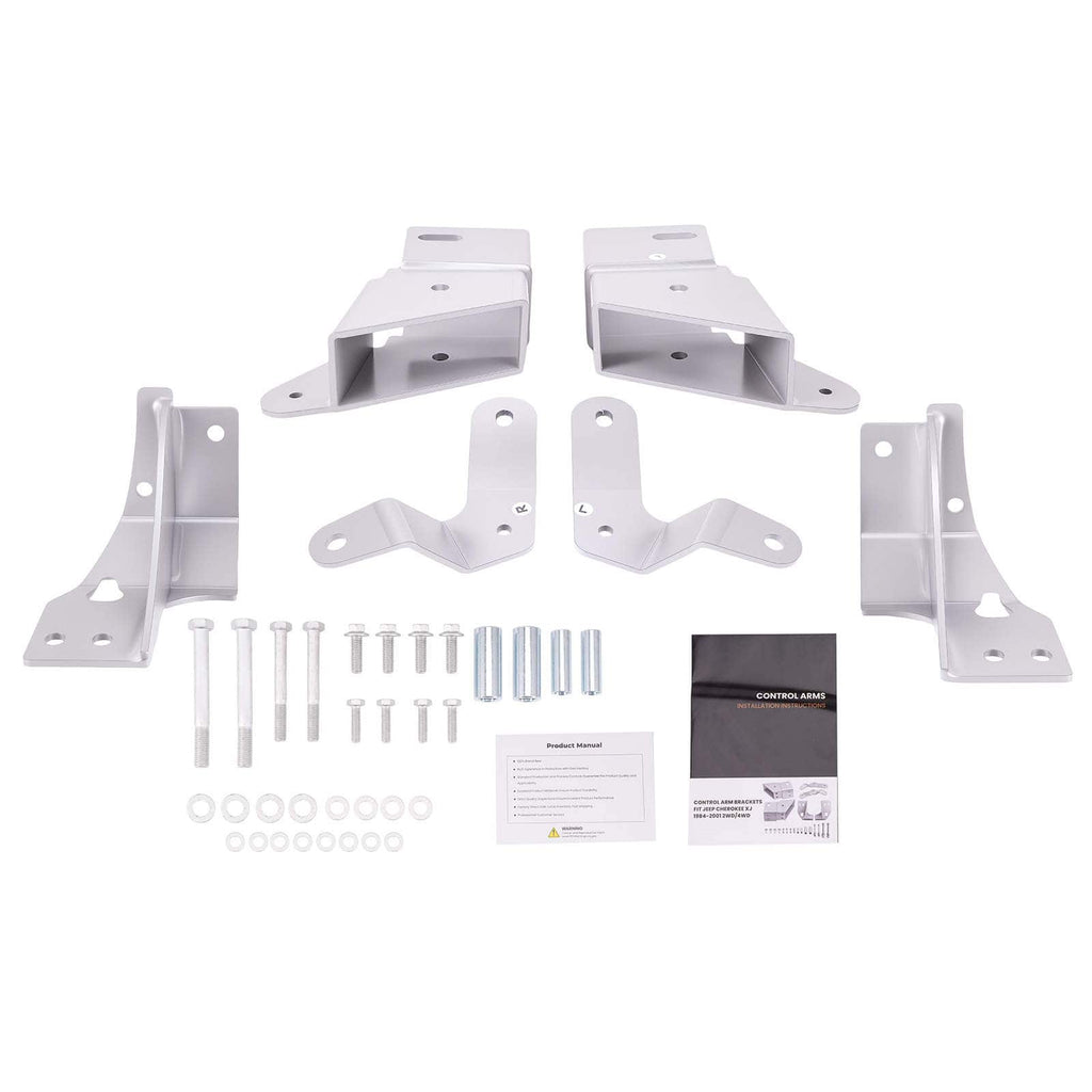 Front Control Arm Drop Bracket Support Kit suitable for Jeep Cherokee XJ 4WD