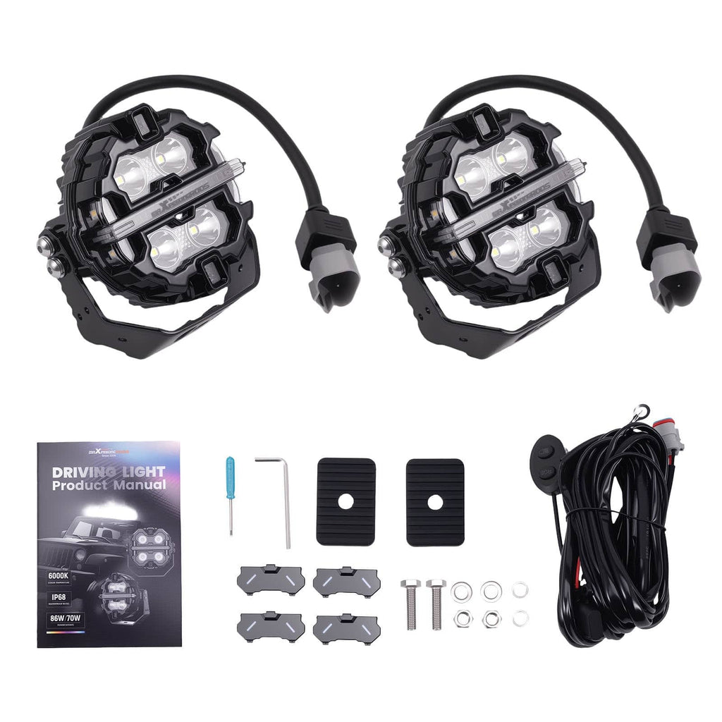 IP68 3.5" LED Driving Light for Off-Road SUV Truck, Suitable for Ford Ranger, 270-Degree Beam