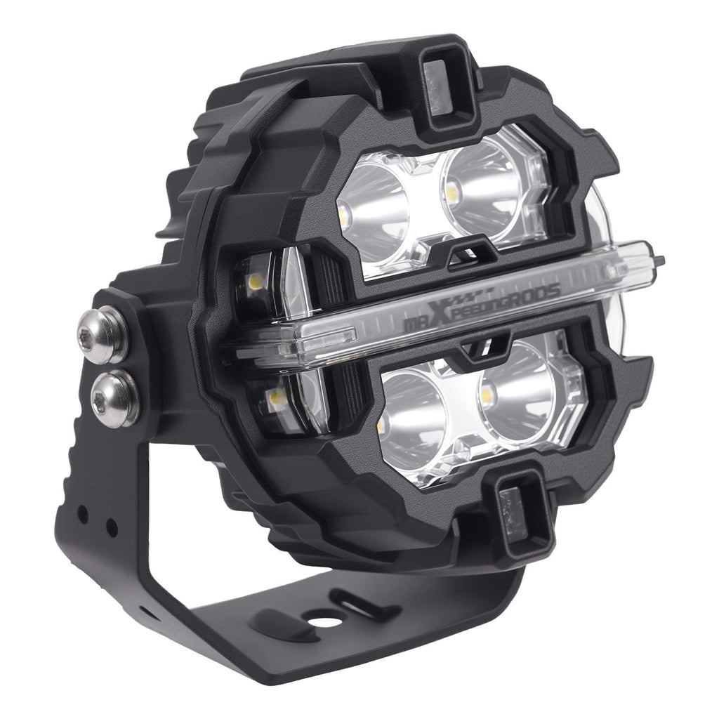 LED high beam lights set 3.5 inch round 160W 19200LM DRL dual side light 270 degree IP68 9-32V Crosshair for off-road and ATV