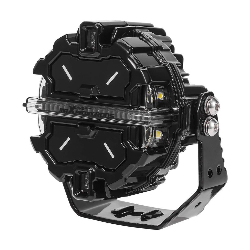 LED work lights set 3.5 inch round black 160W DRL 270 degree IP68 9-32V Crosshair for 4x4, off-road, car and truck