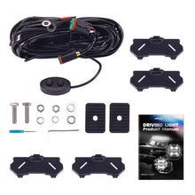 Load image into Gallery viewer, LED work lights set 3.5 inch round black 160W DRL 270 degree IP68 9-32V Crosshair for 4x4, off-road, car and truck